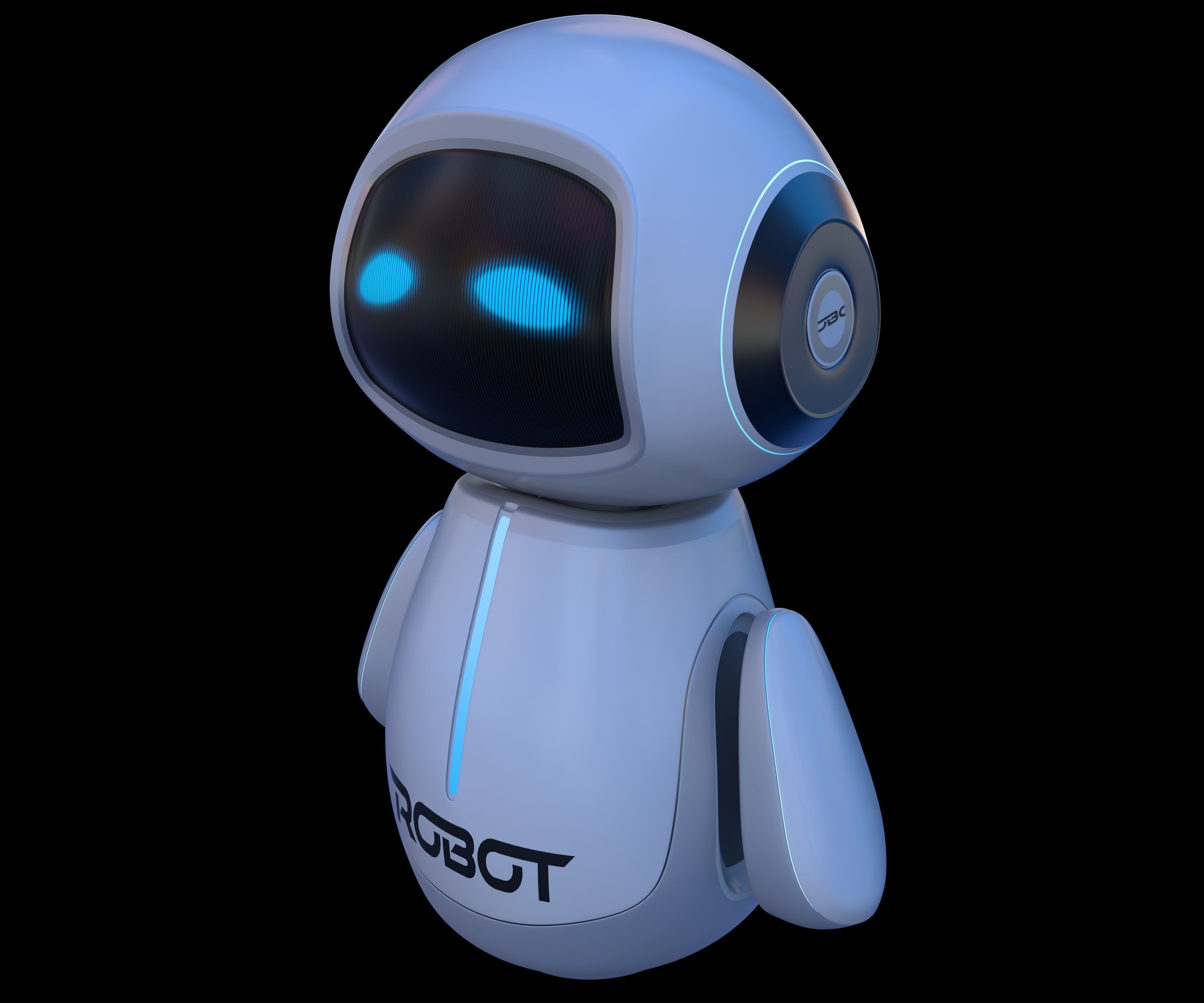 Cartoon Baby Robot 3D model_3