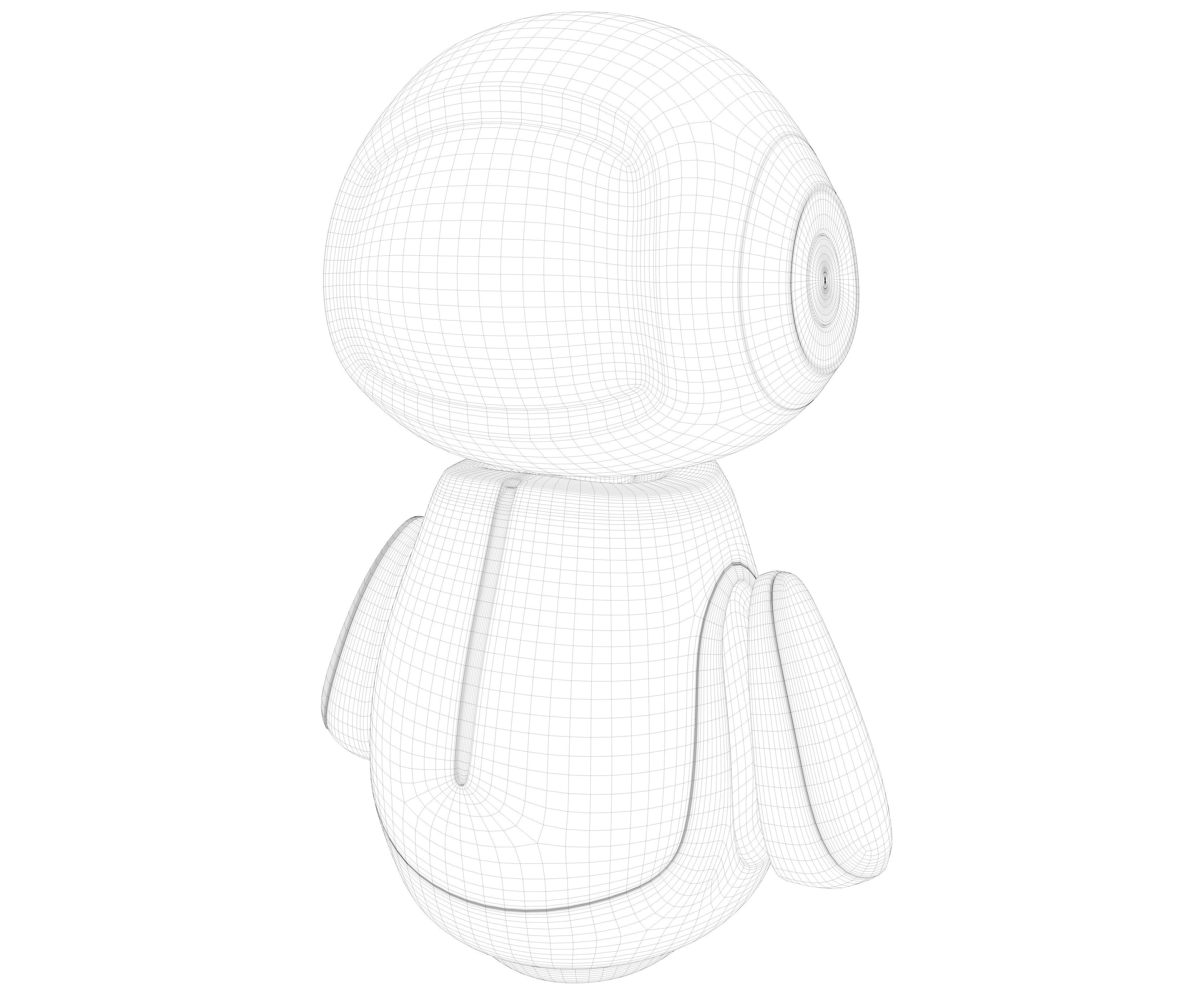 Cartoon Baby Robot 3D model_5