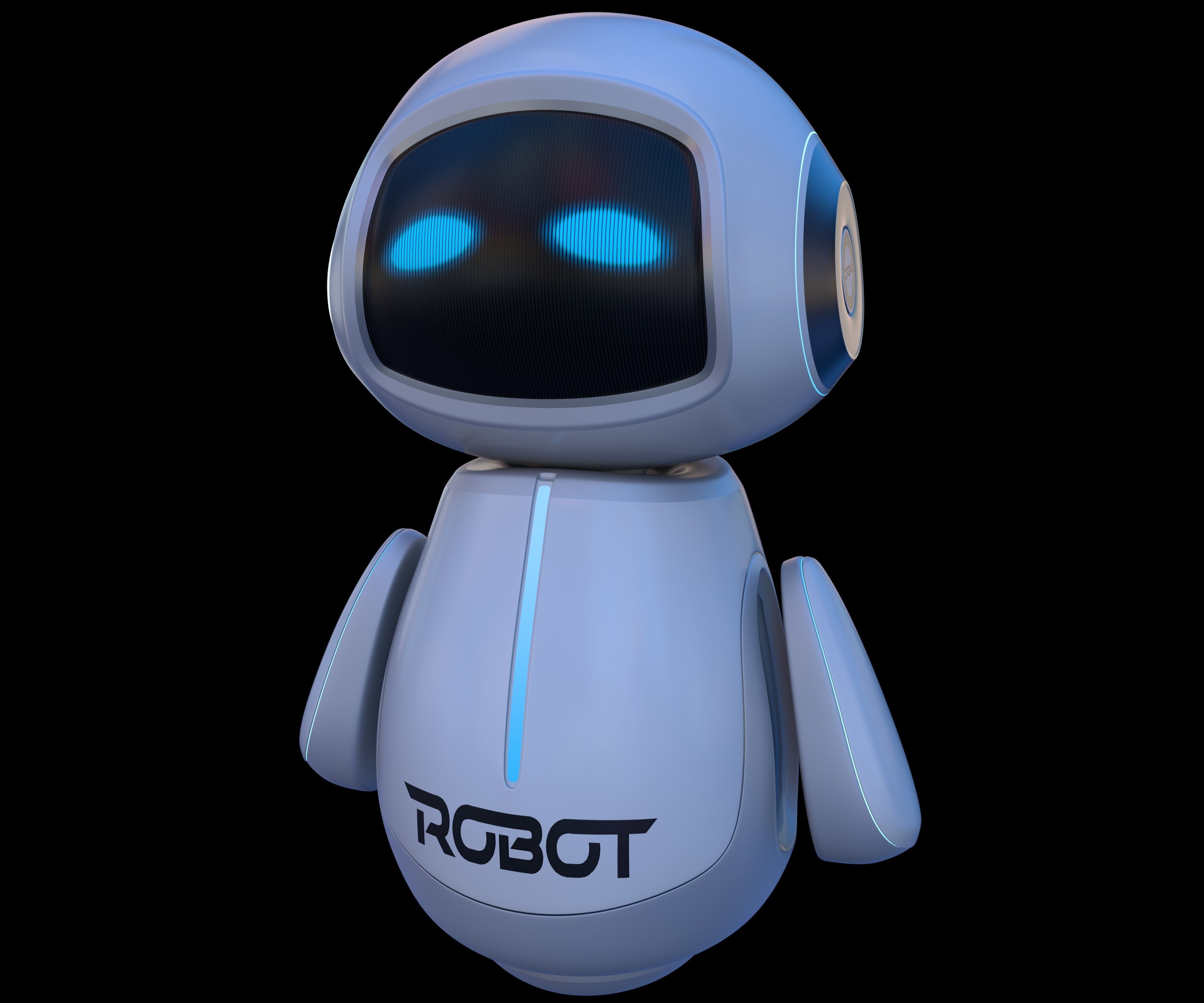 Cartoon Baby Robot 3D model_2