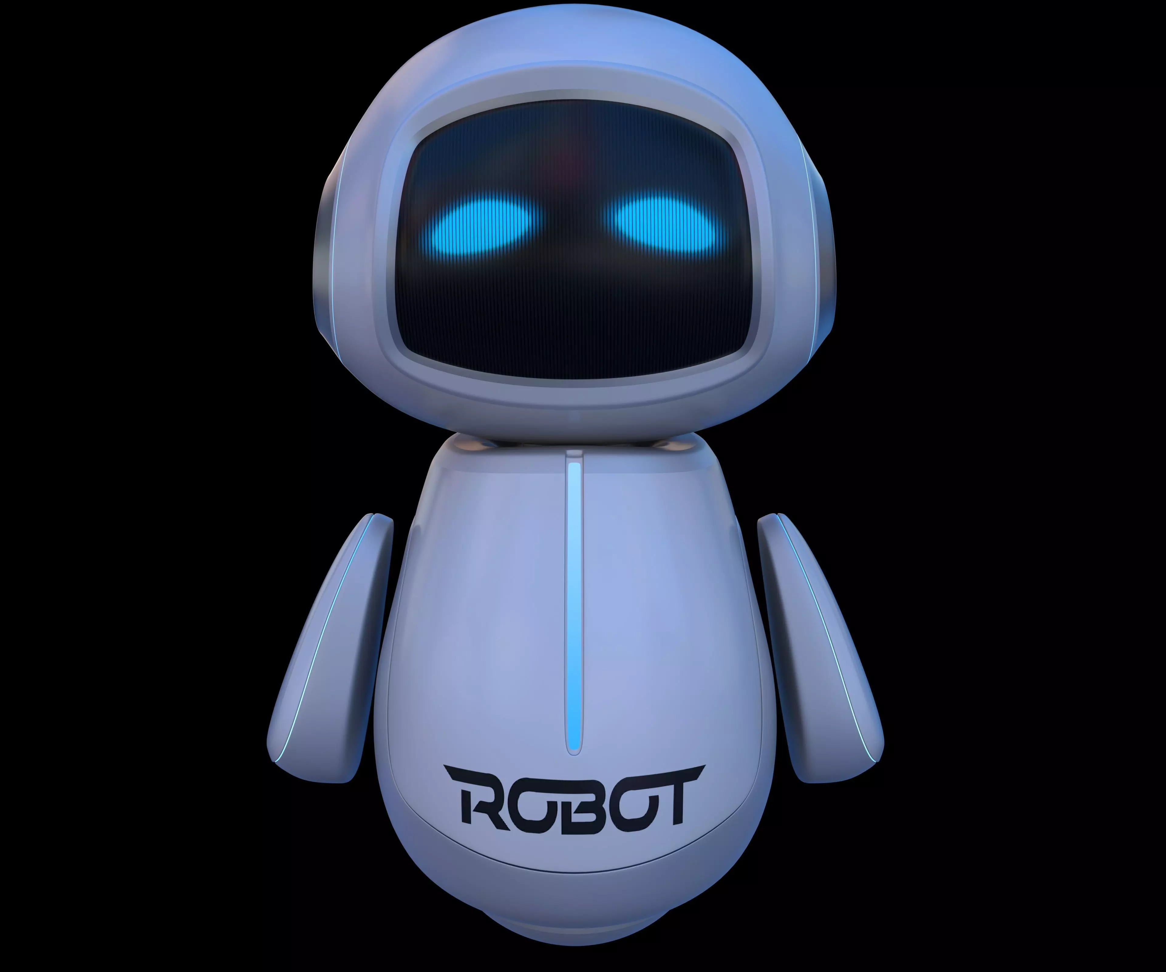 Cartoon Baby Robot 3D model_0