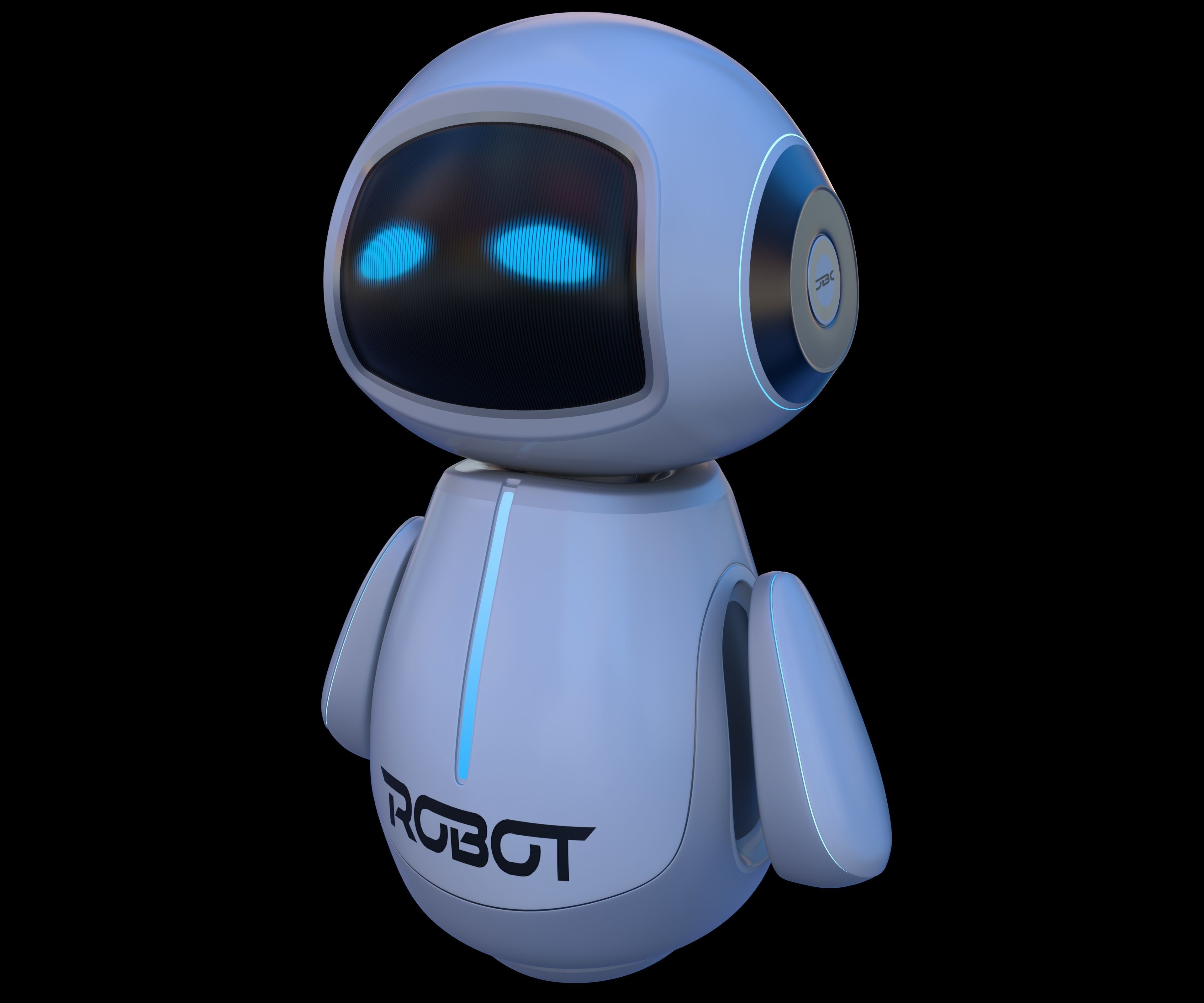 Cartoon Baby Robot 3D model_1