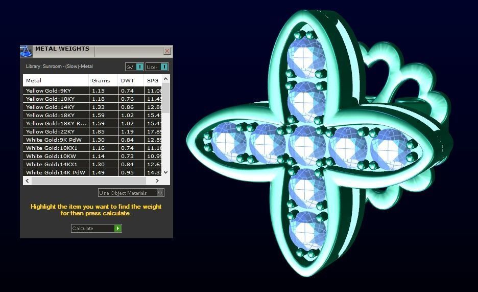 Four Leaf Clover Diamond Earrings 3 3D print model_5