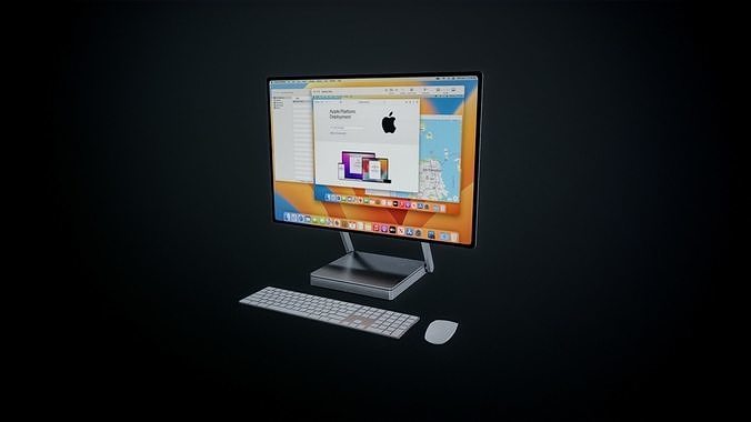 Computer Low-poly 3D model