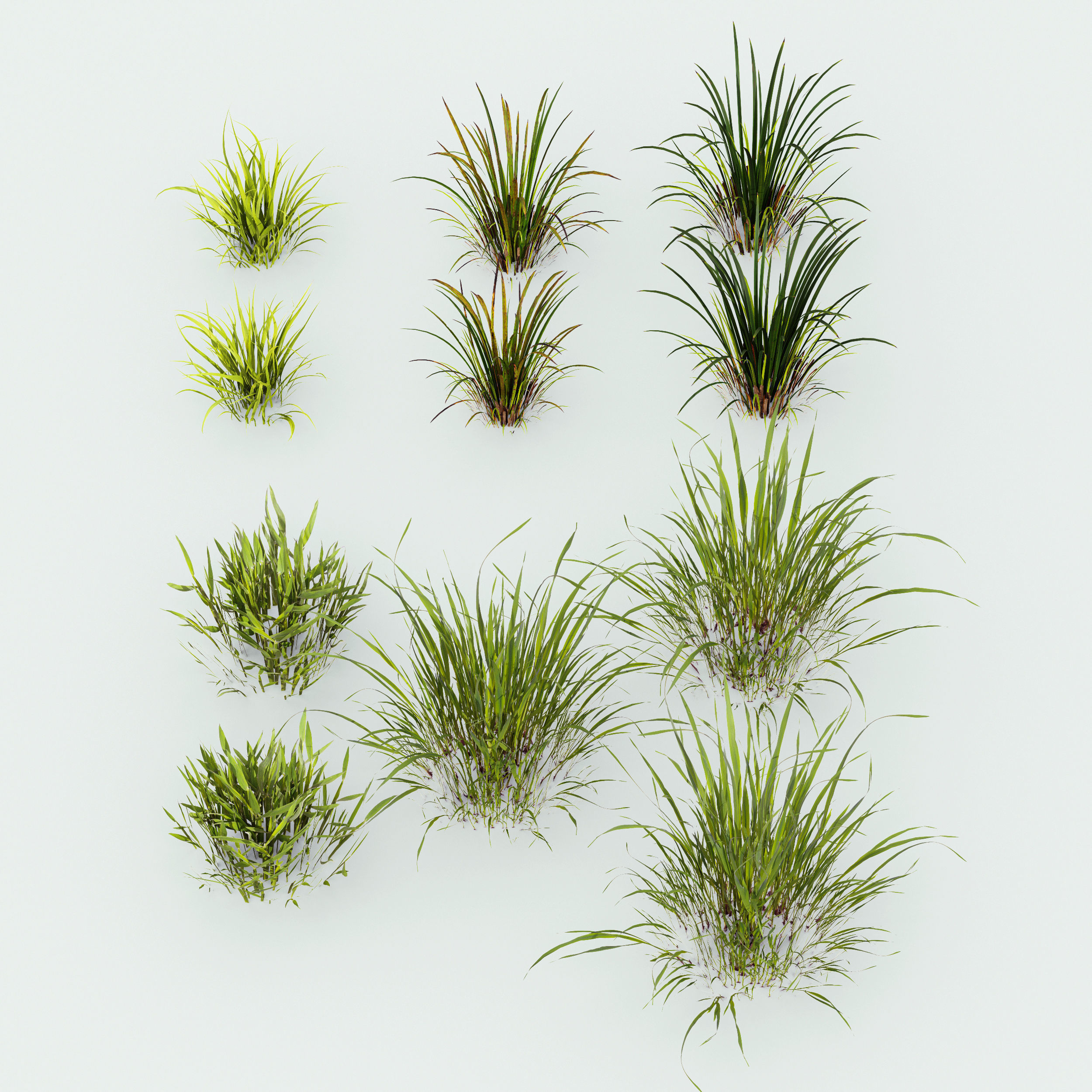  6 Different SETS of Grass SET VOL93 3D Model Collection_20