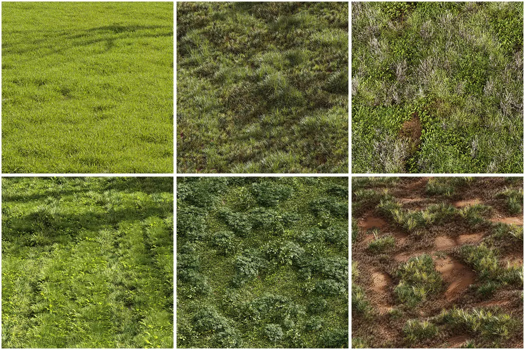  6 Different SETS of Grass SET VOL93 3D Model Collection_0
