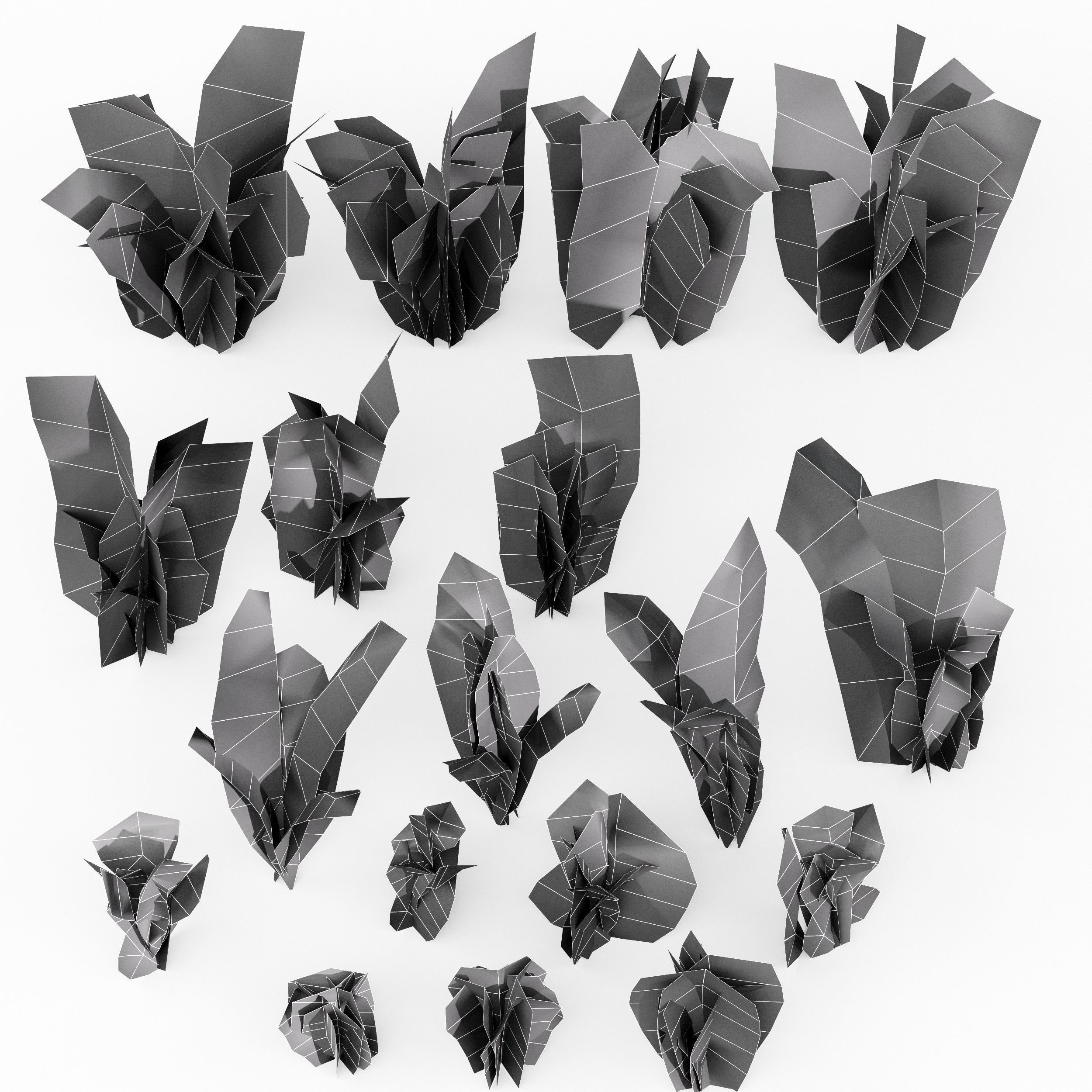  6 Different SETS of Grass SET VOL93 3D Model Collection_30