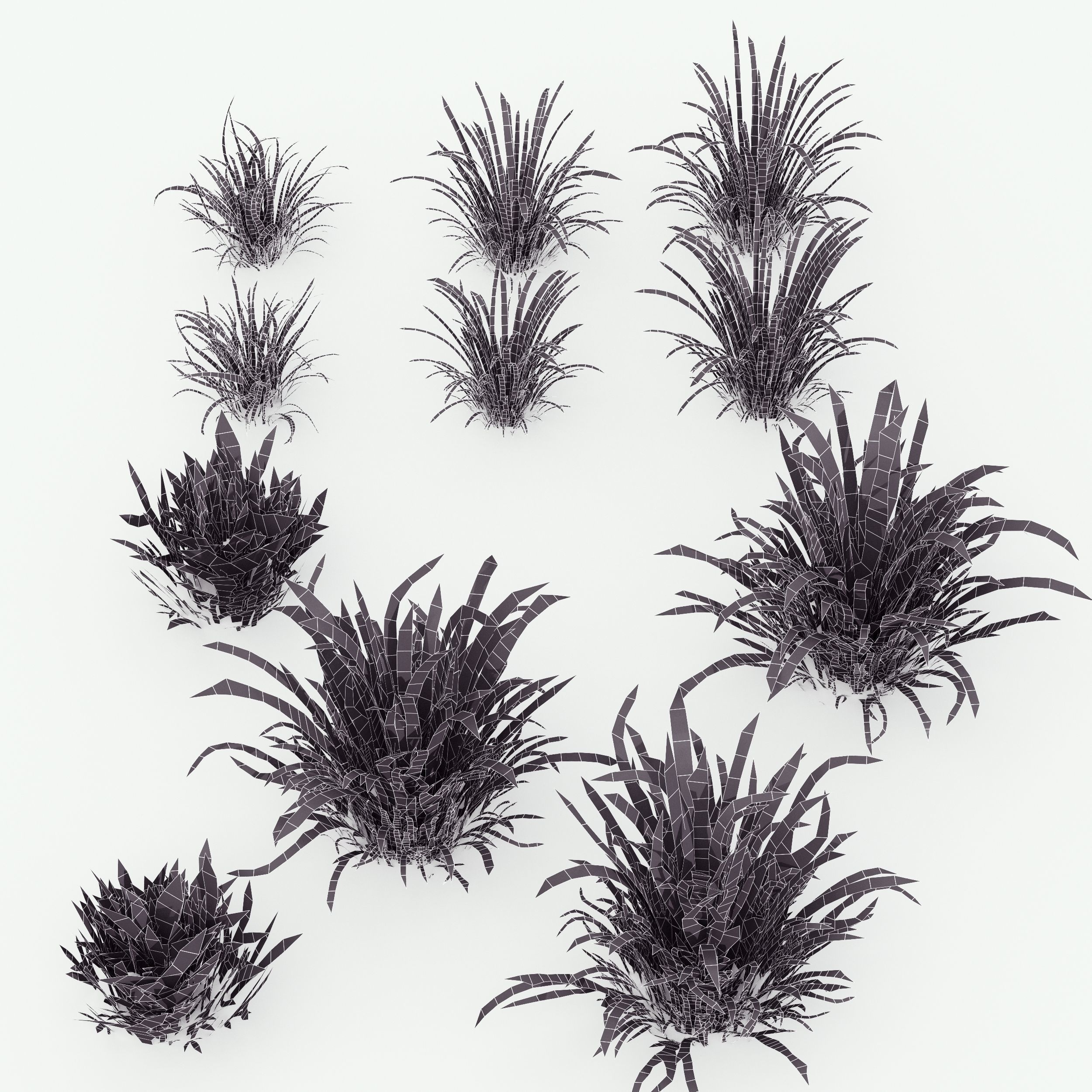  6 Different SETS of Grass SET VOL93 3D Model Collection_25