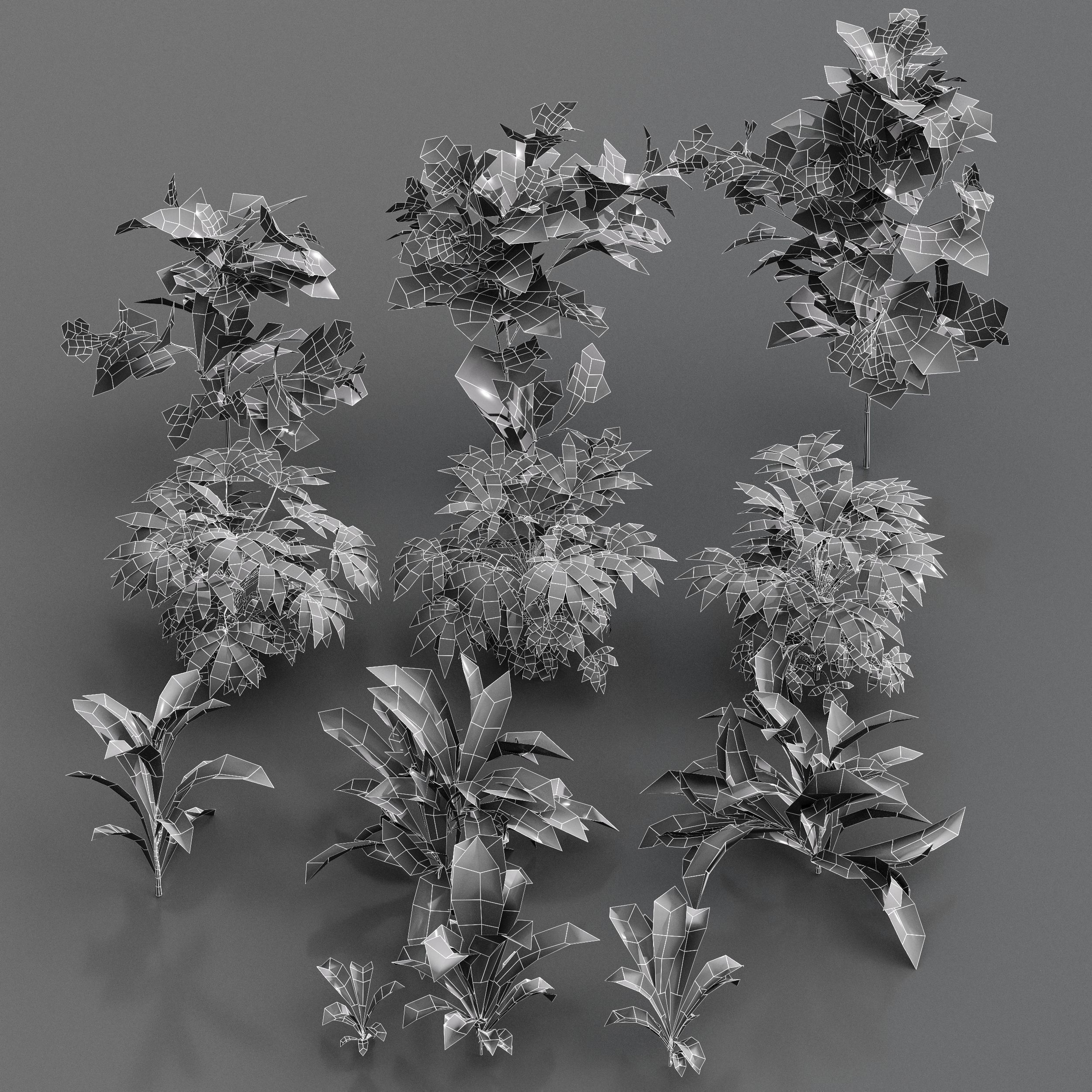  6 Different SETS of Grass SET VOL93 3D Model Collection_29