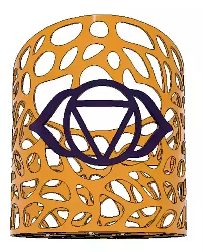Third-eye Chakra Glass Vase Holder 3D print model