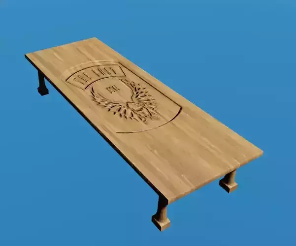 Wooden The Lost MC Table Low-poly 3D model - Fivem Ready