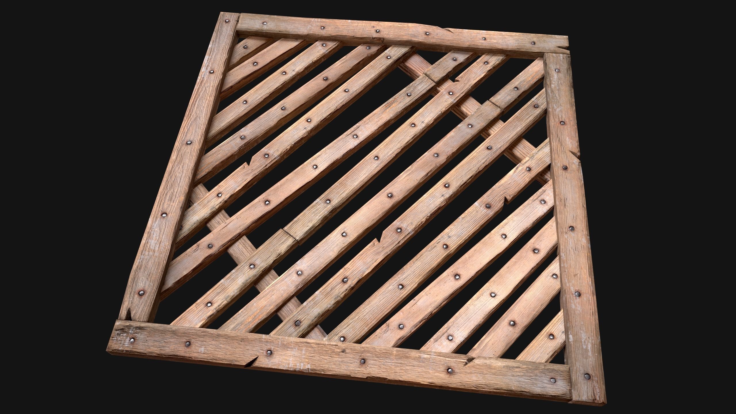 Medieval Wooden Floor  Ceiling Low-poly 3D model_14