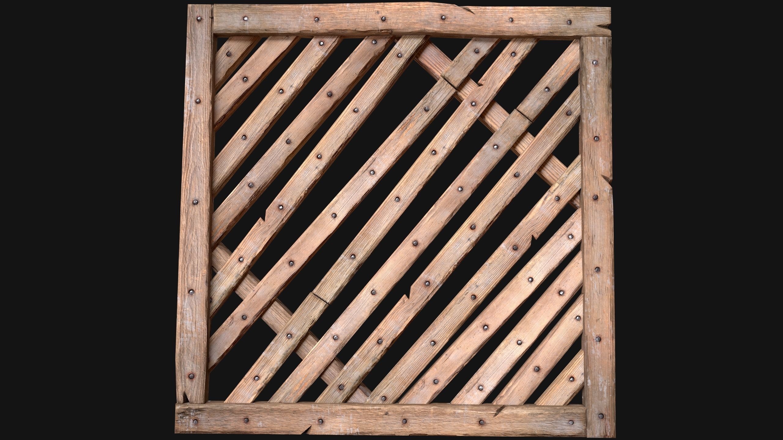 Medieval Wooden Floor  Ceiling Low-poly 3D model_13