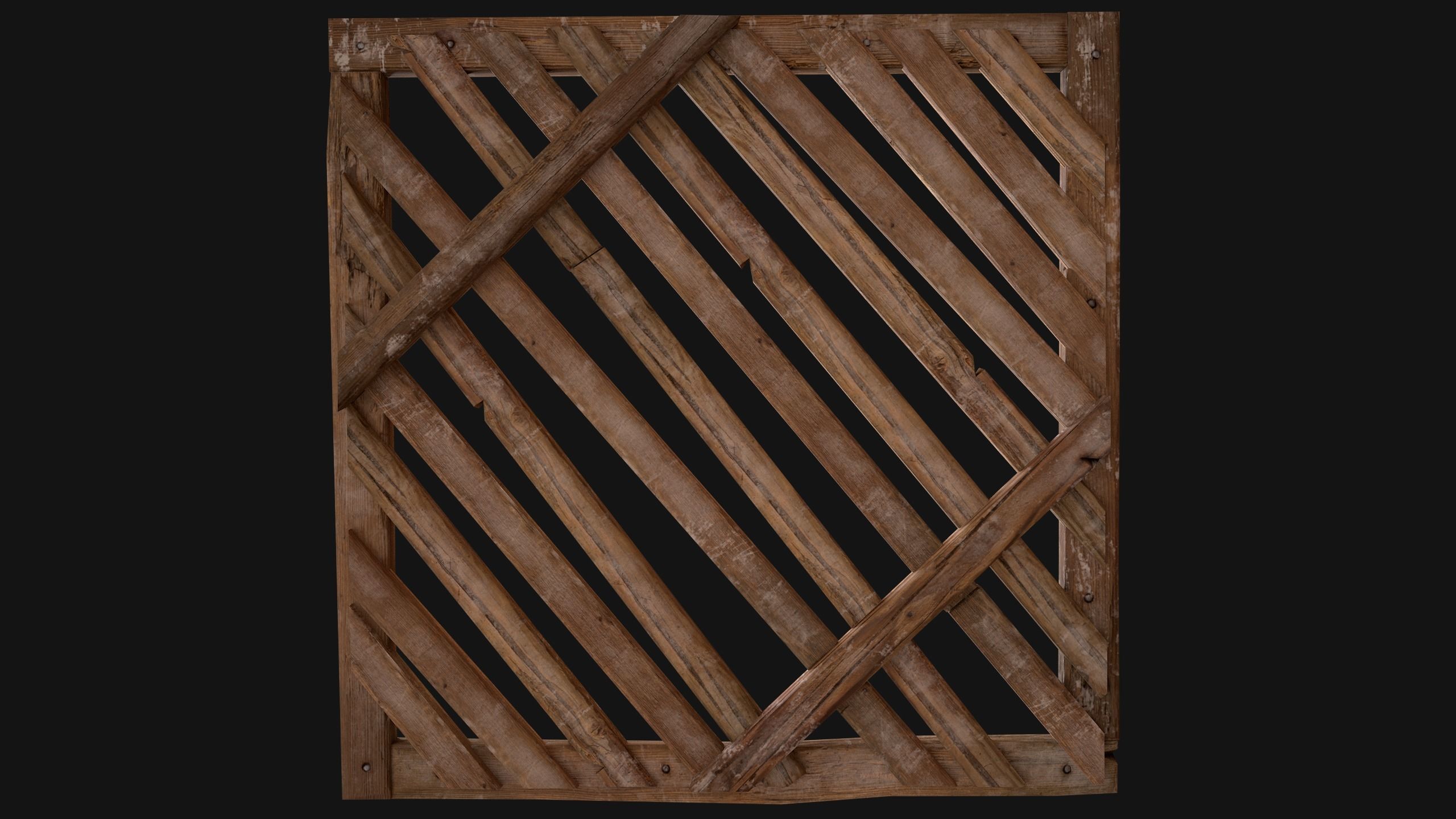 Medieval Wooden Floor  Ceiling Low-poly 3D model_17