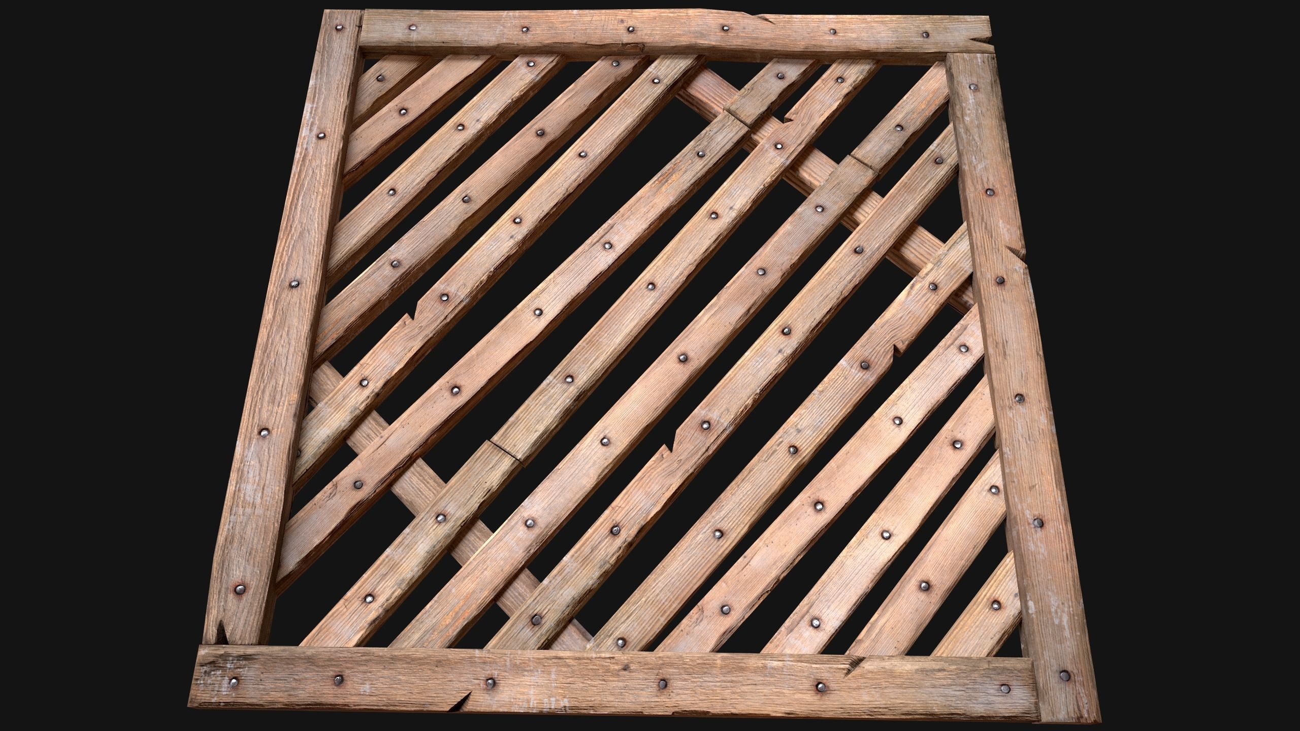 Medieval Wooden Floor  Ceiling Low-poly 3D model_12