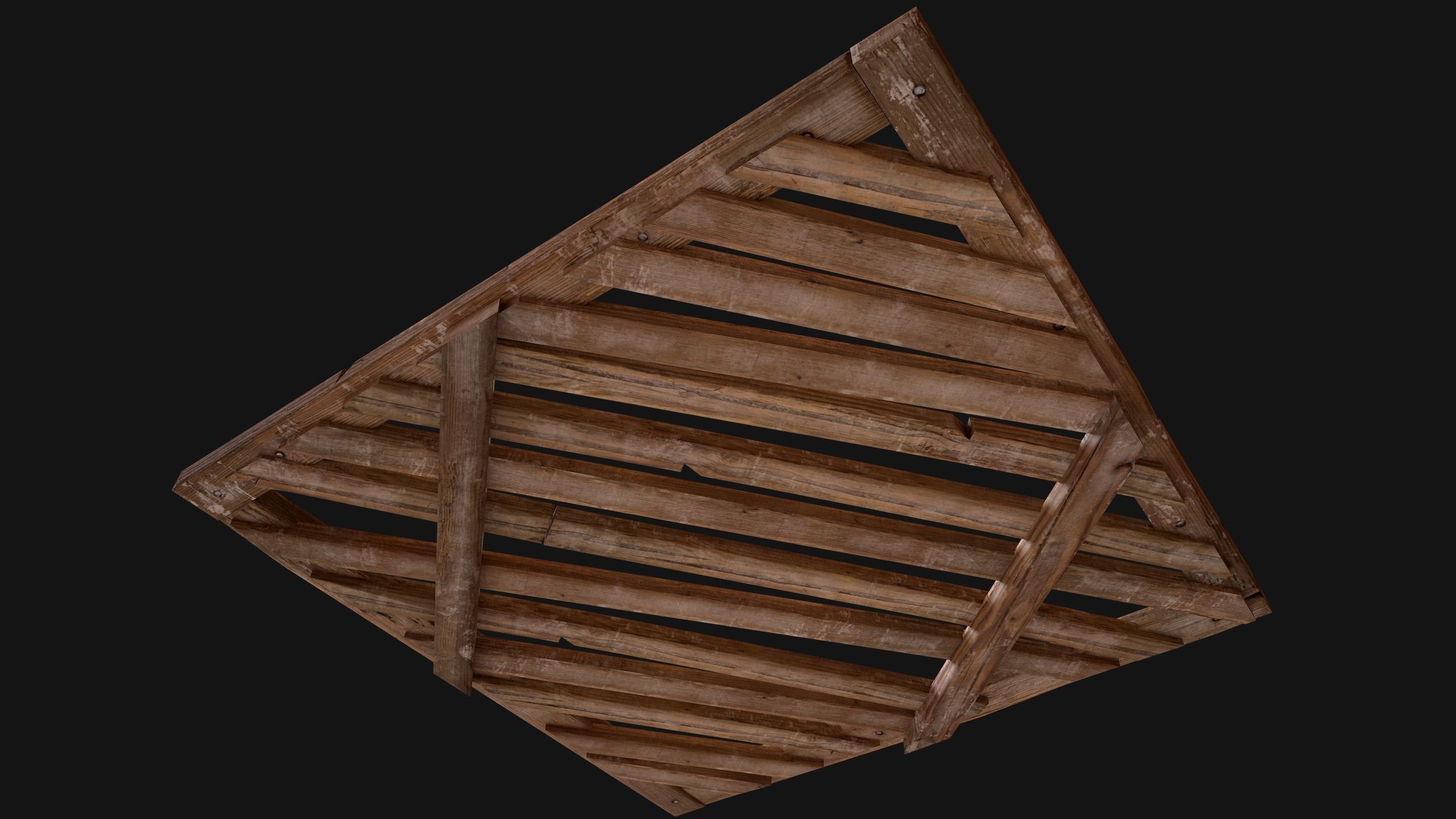 Medieval Wooden Floor  Ceiling Low-poly 3D model_16