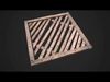 Medieval Wooden Floor  Ceiling Low-poly 3D model_1
