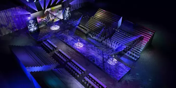 Stage party concert fashion catwalk T station  156