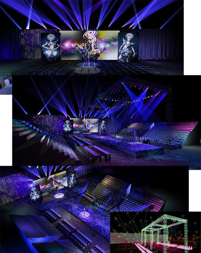 Stage party concert fashion catwalk T station  156 3D model_3