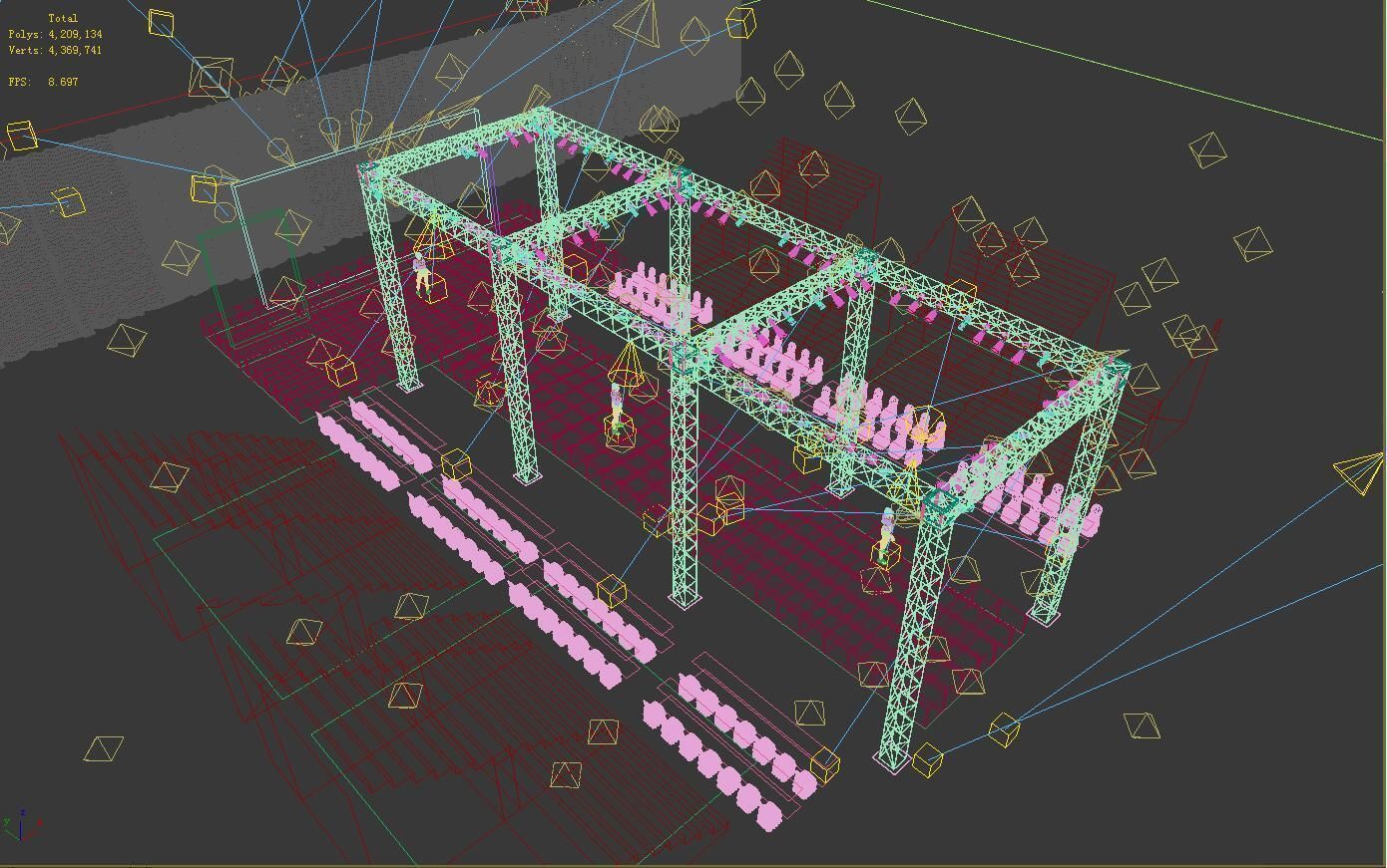 Stage party concert fashion catwalk T station  156 3D model_5