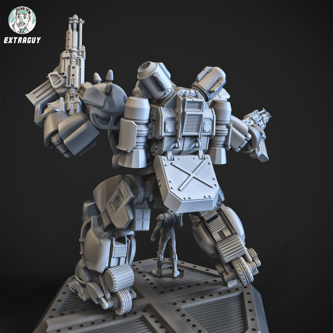 Overweight Gear Jaeger 75mm Plus Pilot 3D print model_6