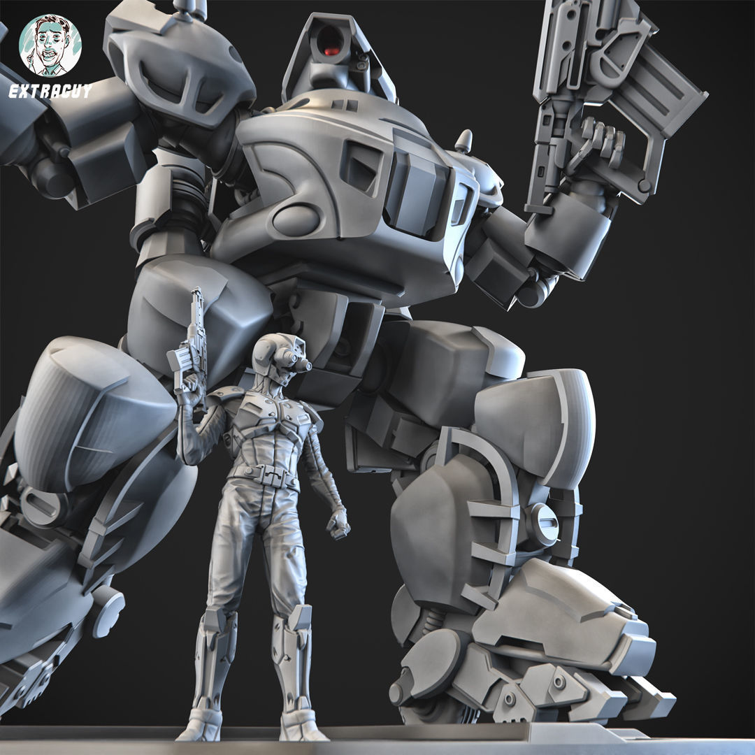 Overweight Gear Jaeger 75mm Plus Pilot 3D print model_2