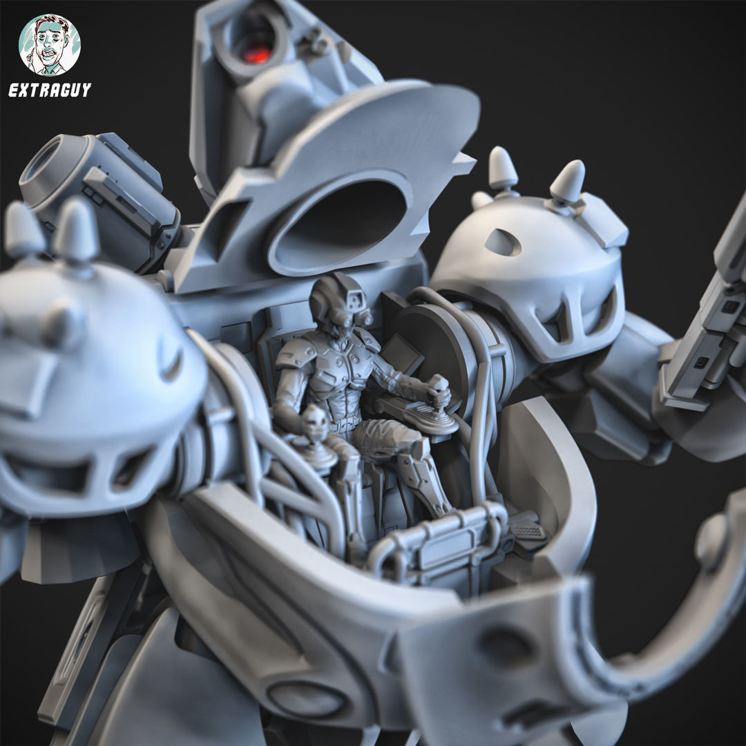 Overweight Gear Jaeger 75mm Plus Pilot 3D print model_4