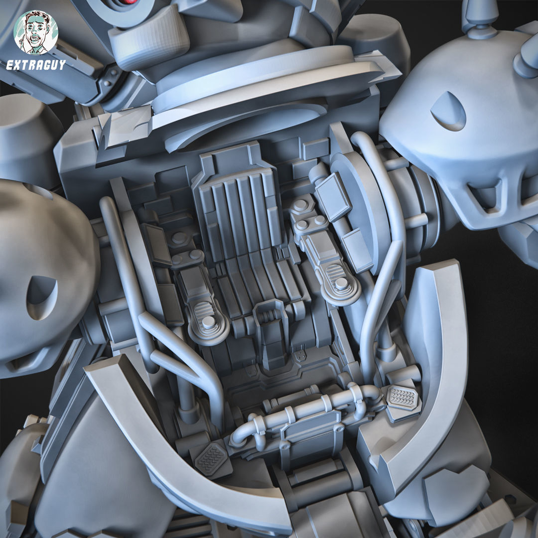 Overweight Gear Jaeger 75mm Plus Pilot 3D print model_5