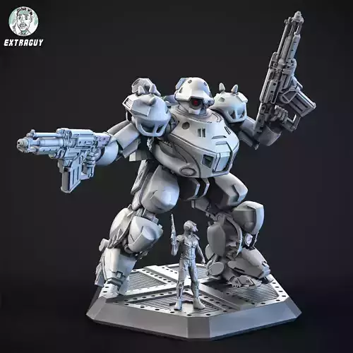 Overweight Gear Jaeger 75mm Plus Pilot 3D print model