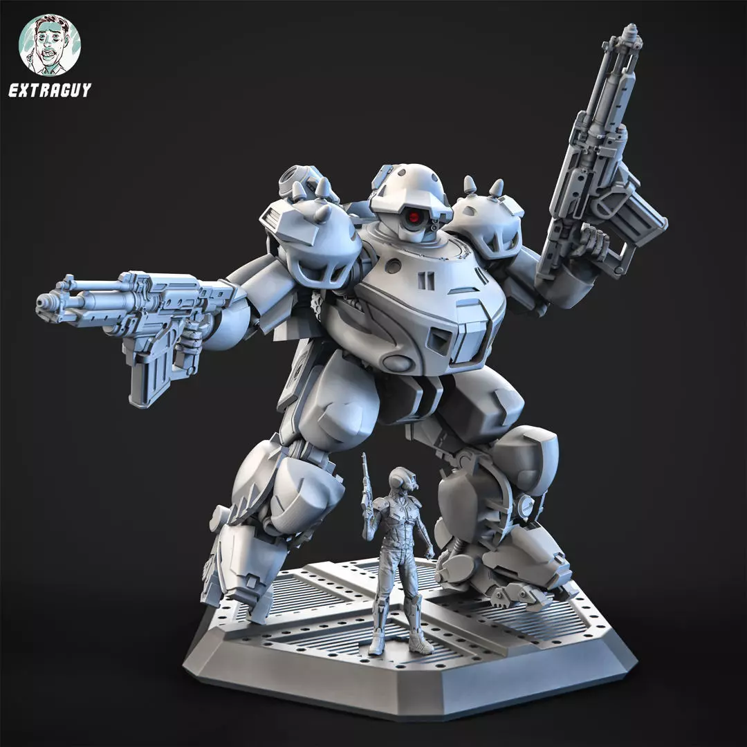 Overweight Gear Jaeger 75mm Plus Pilot 3D print model_0