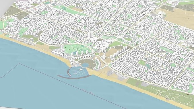 Cityscape Ashdod Israel 3D model 4