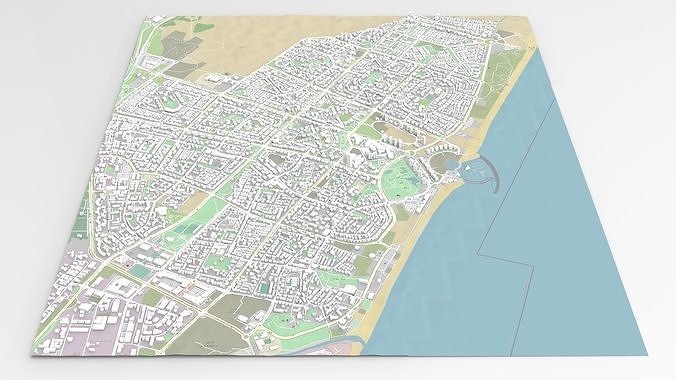 Cityscape Ashdod Israel 3D model 2