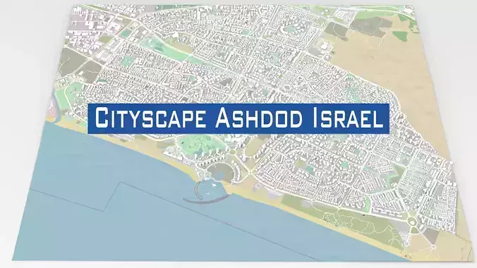 Cityscape Ashdod Israel 3D model