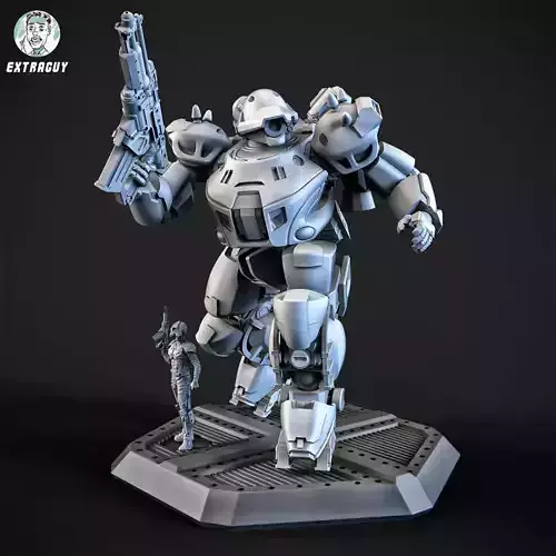 Overweight Gear Jaeger100mm Plus Pilot 3D print model