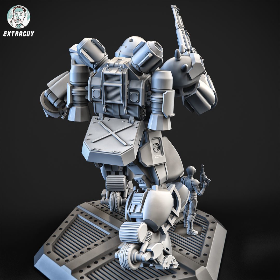 Overweight Gear Jaeger100mm Plus Pilot 3D print model_8