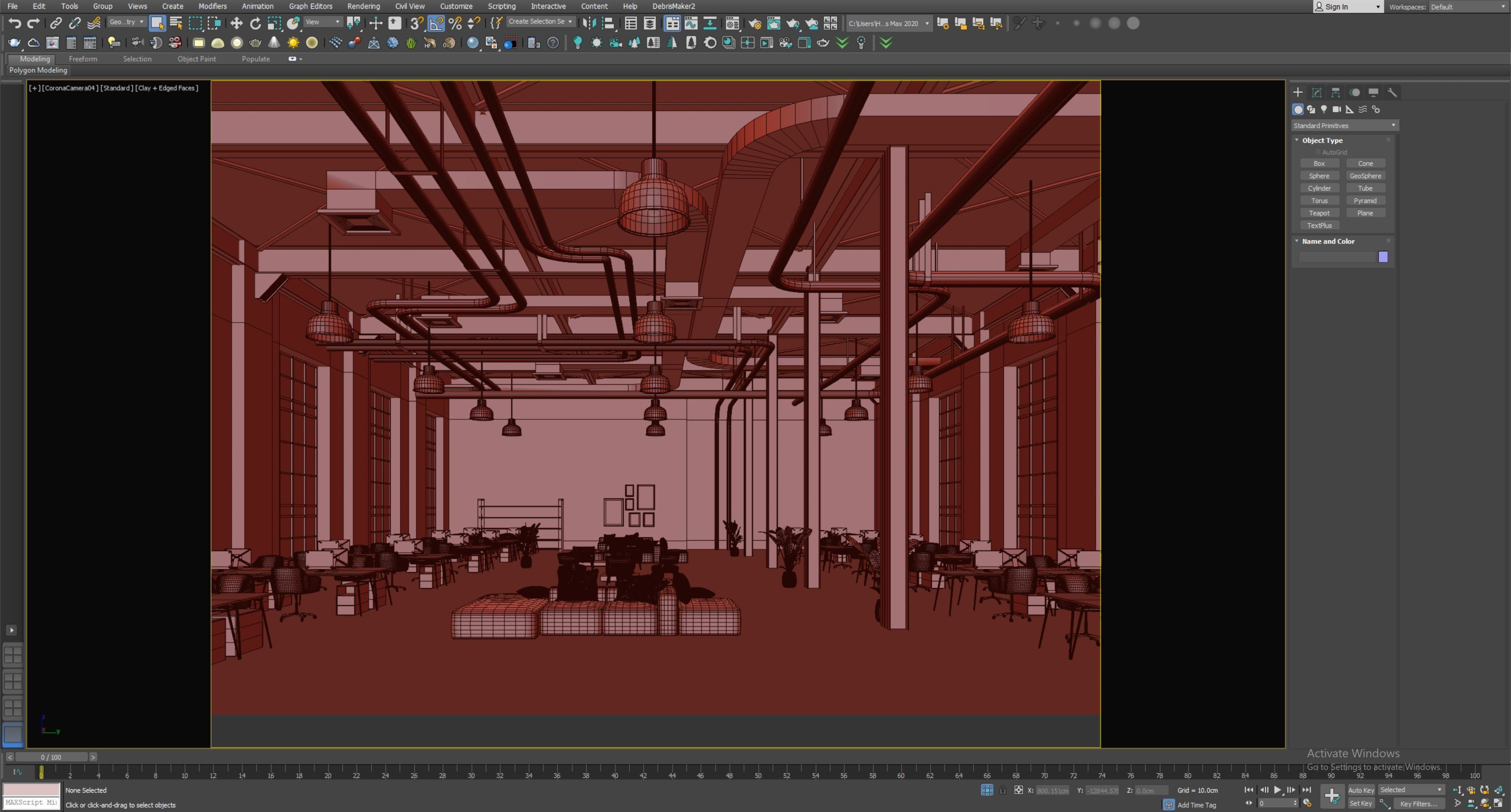 interior scene loft office 05 3D model_6
