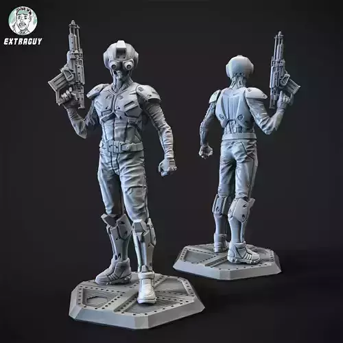  Overweight Gear Jaeger Pilot 100mm and 32mm 3D print model