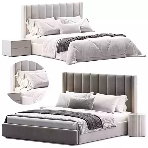 Ex Display Betsy Fabric King Bed Frame