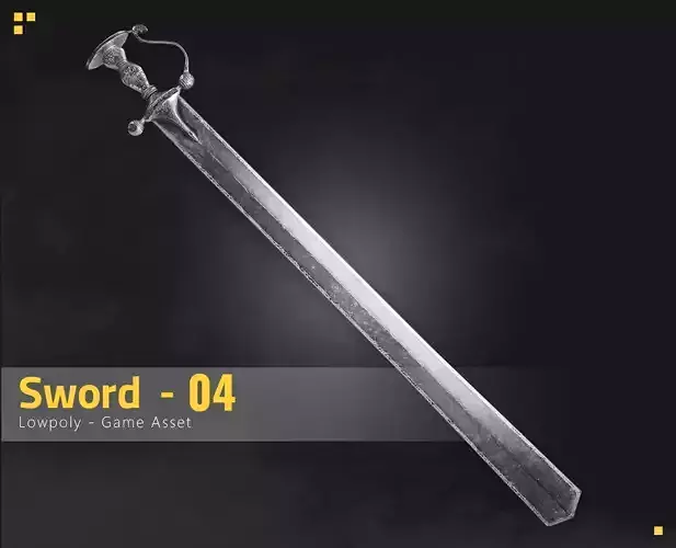 Sword-04 Low-poly 3D model