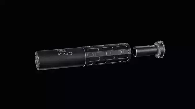 Multi-caliber  suppressor Gemtech ONE Low-poly 3D model