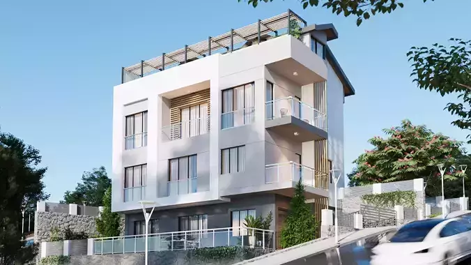Villa Design Exterior 3D Model