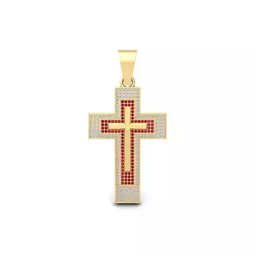Cross Pendent 3d Model and Render detail
