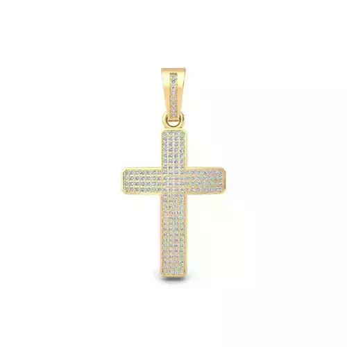 Cross Pendent 3d Model and Render detail 