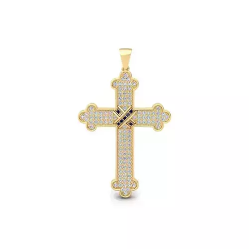 Cross Pendent 3d Model and Render Detail 