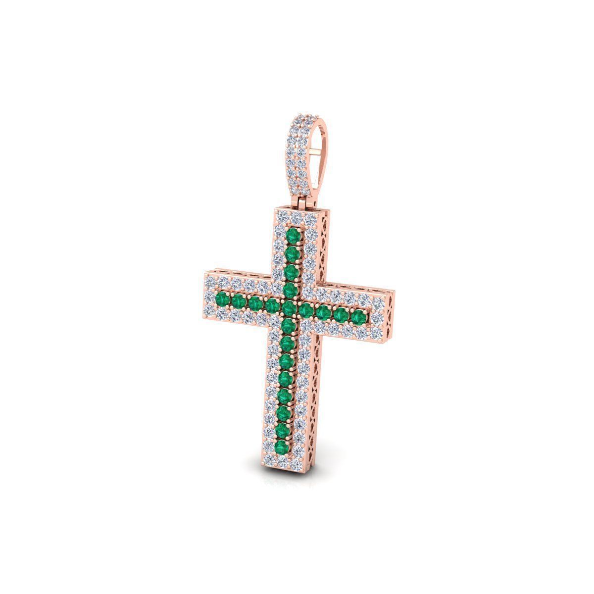 Fancy Cross Pendent 3d Model and Render detail 3D print model_7