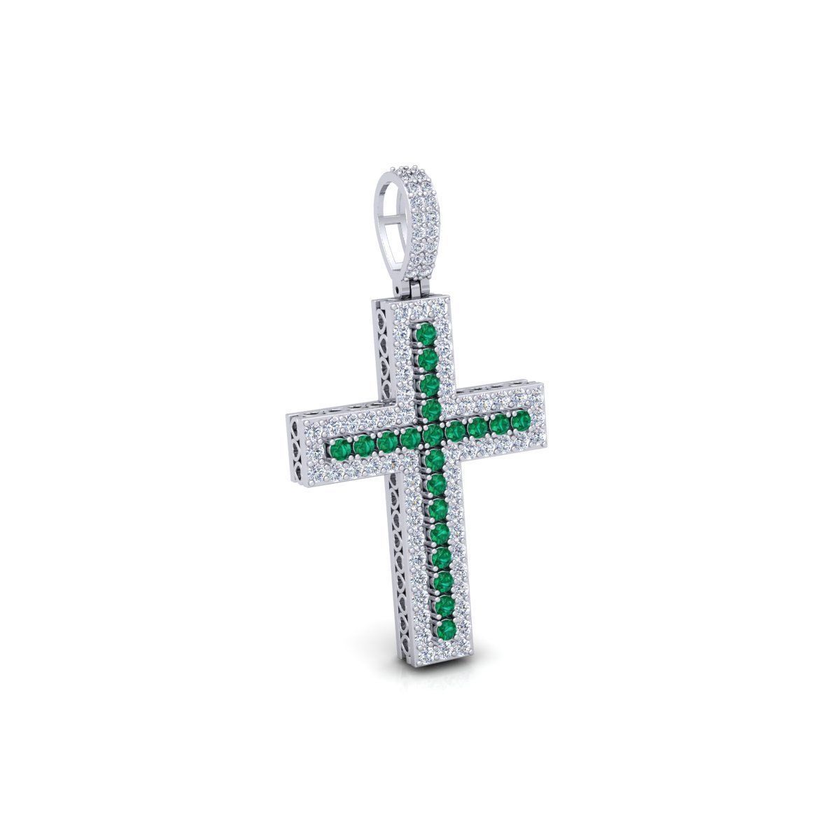 Fancy Cross Pendent 3d Model and Render detail 3D print model_5