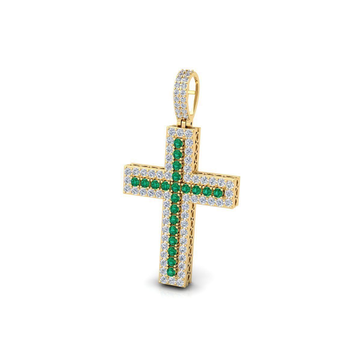 Fancy Cross Pendent 3d Model and Render detail 3D print model_6
