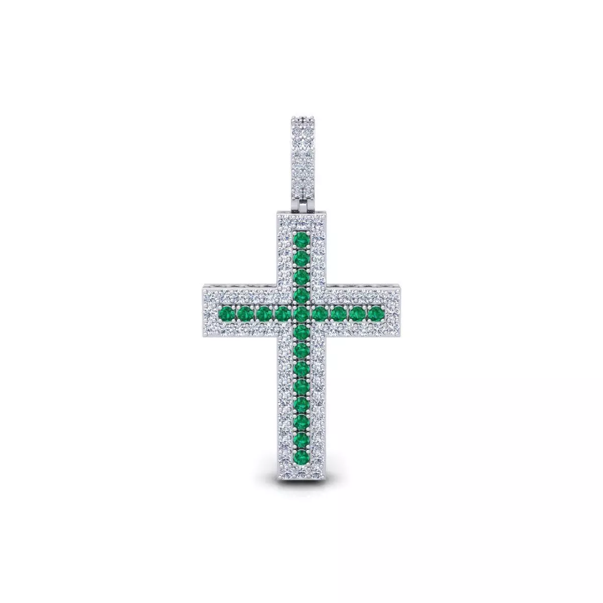 Fancy Cross Pendent 3d Model and Render detail 3D print model_0