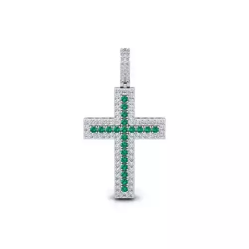 Fancy Cross Pendent 3d Model and Render detail 