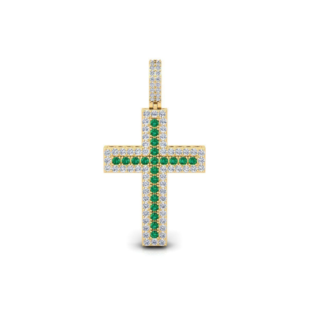 Fancy Cross Pendent 3d Model and Render detail 3D print model_1