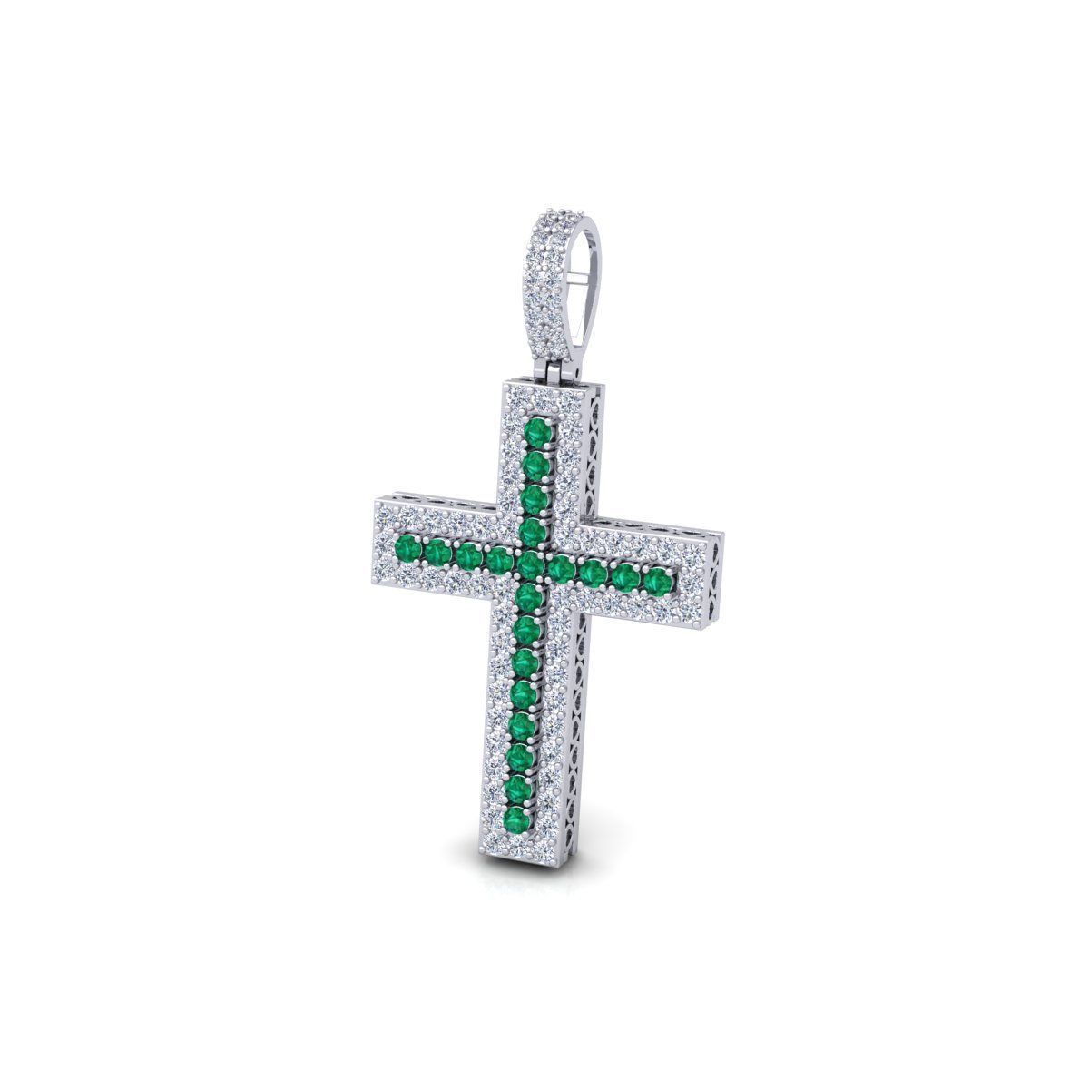 Fancy Cross Pendent 3d Model and Render detail 3D print model_8